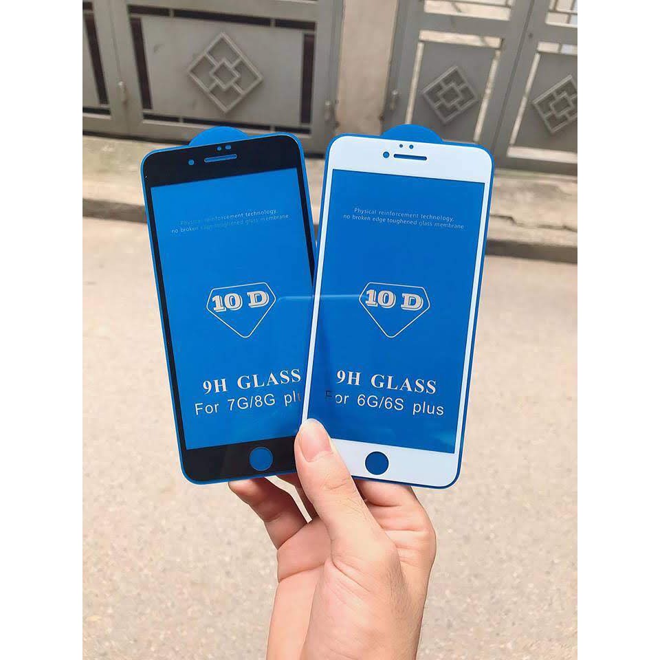 Kính cường lực 10D Full Màn,Cường Lực Iphone Trần cho iphone 5 5s 6 6s 6plus 6+ 6splus 7 7plus X XsMax