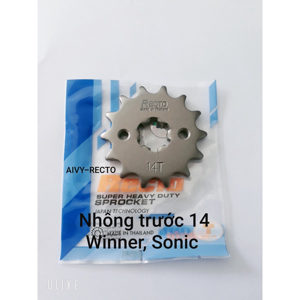 Nhông trước Winner, Sonic Recto.Size 14 , thái lan