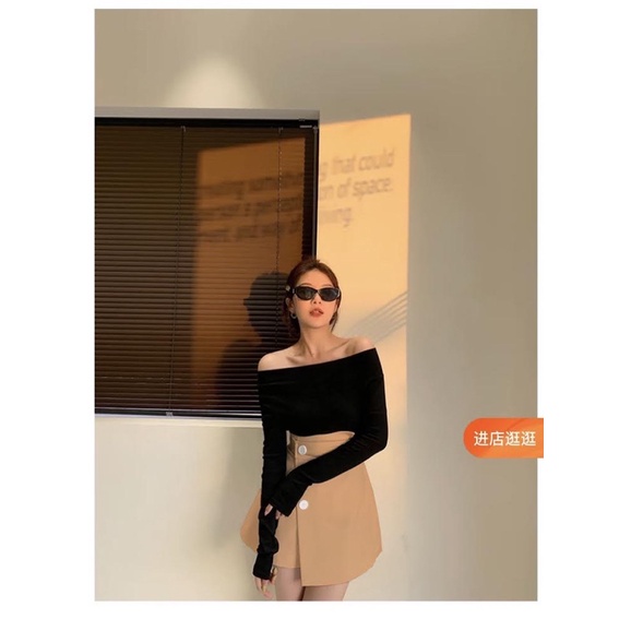 SET ÁO BẸT TAY DÀI +  VAI CHÂN VÁY NÚT