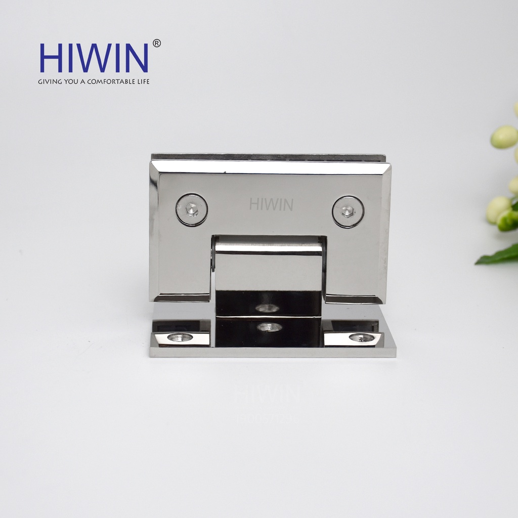 Bản lề phòng tắm kính 90 độ kính tường đế lệch mặt gương inox 304 Hiwin HG-004