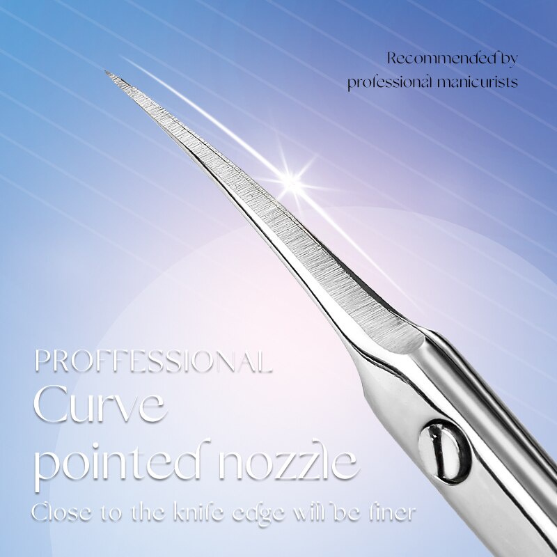 Móng tay chuyên nghiệp cắt lát móng tay của đầu thép không gỉ uốn cong lưỡi của việc chăm sóc da chết mỏng trim trim của bàn tay