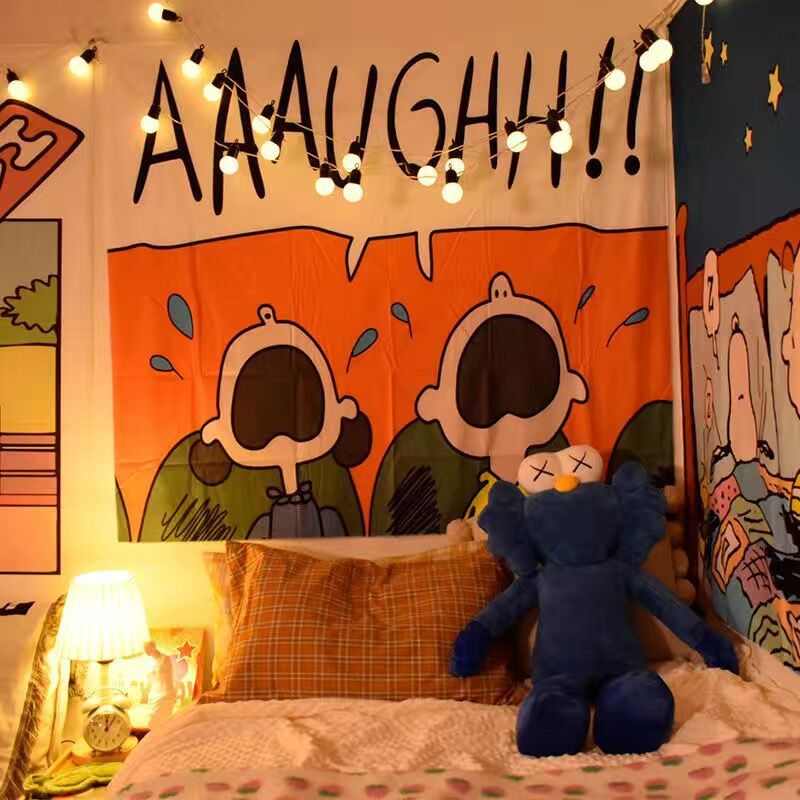 Thảm Vải Treo Tường In Hoạt Hình Snoopy Đáng Yêu Trang Trí Phòng Ngủ Cho Bé   ttm211