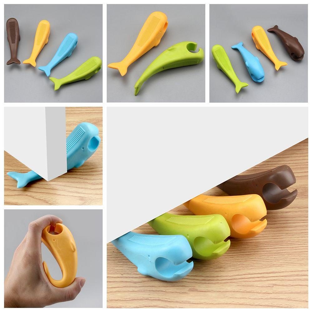 PISTA Miếng Dán Chặn Cửa Trong Suốt Chống Sốc Chống Va Chạm Hình Cá Voi