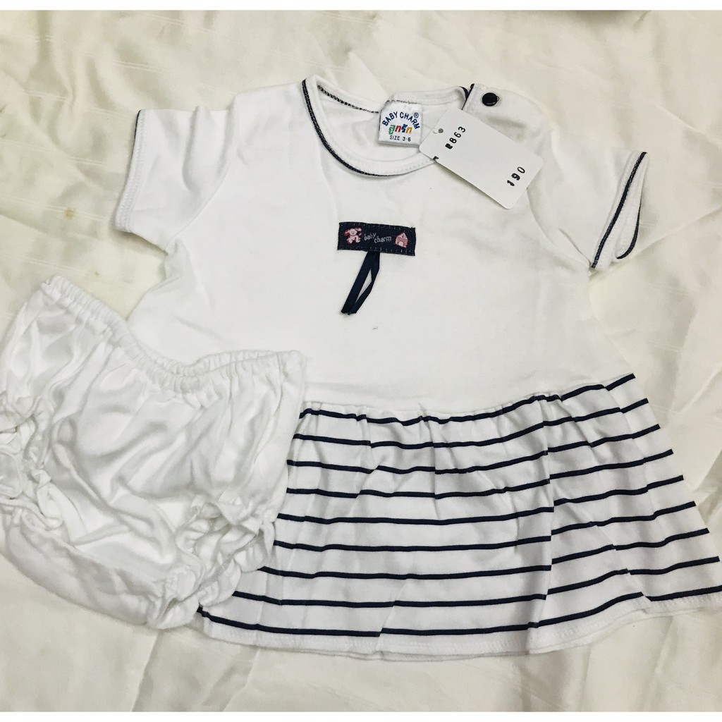 Bộ áo quần cotton Thái Lan cho bé gái 3-12 tháng