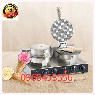 Máy làm bánh quế, vỏ kem ốc quế đôi