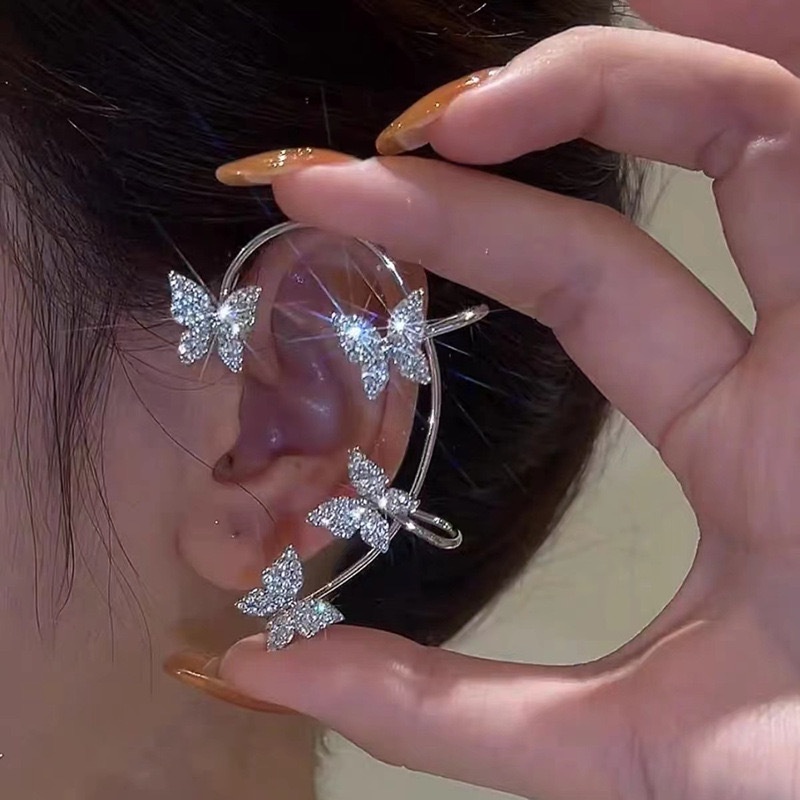 Khuyên tai GMAI hình bướm đính đá thời trang cho nữ