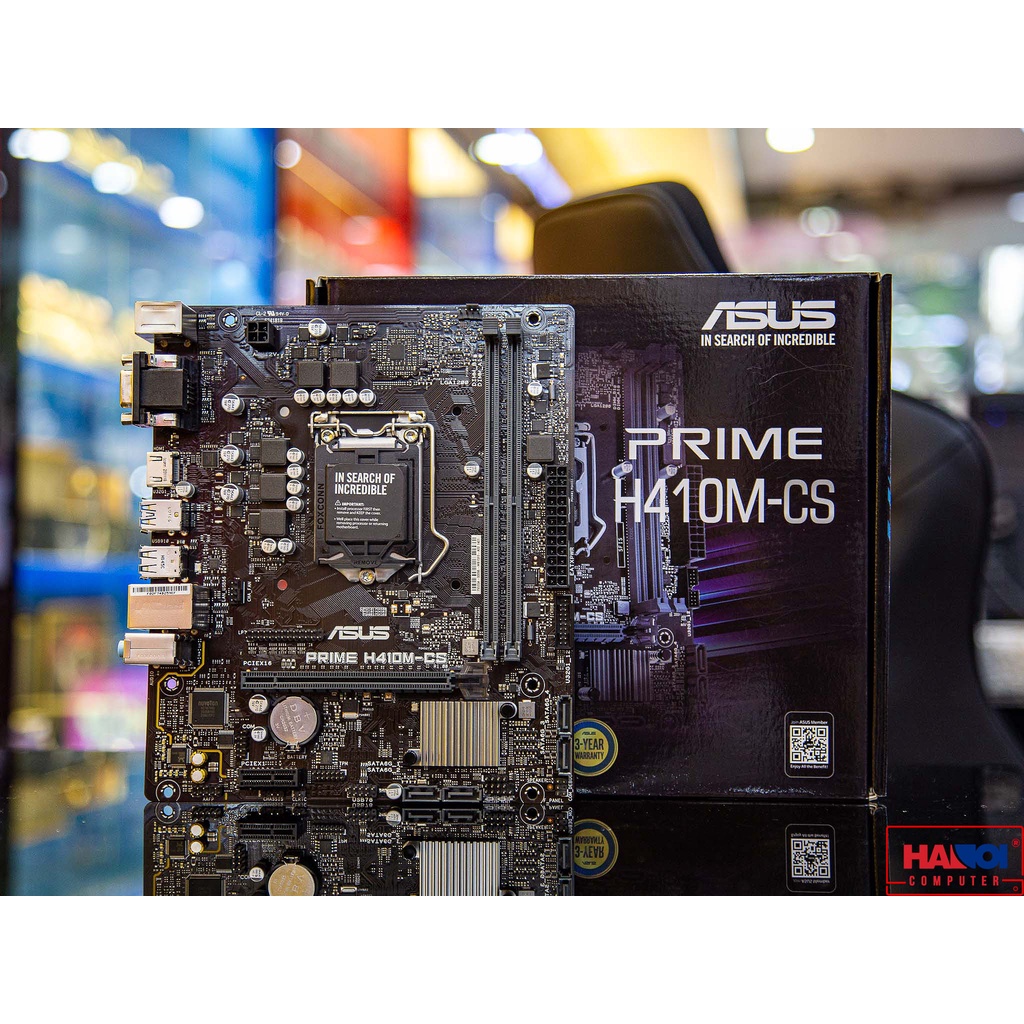 Mainboard ASUS PRIME H410M-CS (Chipset Intel H410, Socket LGA 1200, Kích thước: M-ATX, 2 khe RAM)