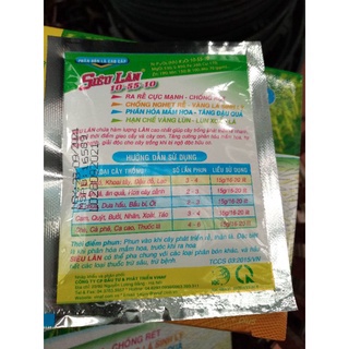 PHÂN BÓN LÁ SIÊU LÂN 10-55-10+TE GÓI 15GR