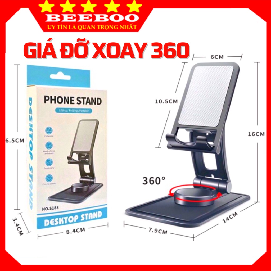 Giá Đỡ Điện Thoại gấp gọn Máy Tính Bảng Gấp Gọn M1 Xoay 360 Độ [XOAY TRÒN GẤP GỌN]