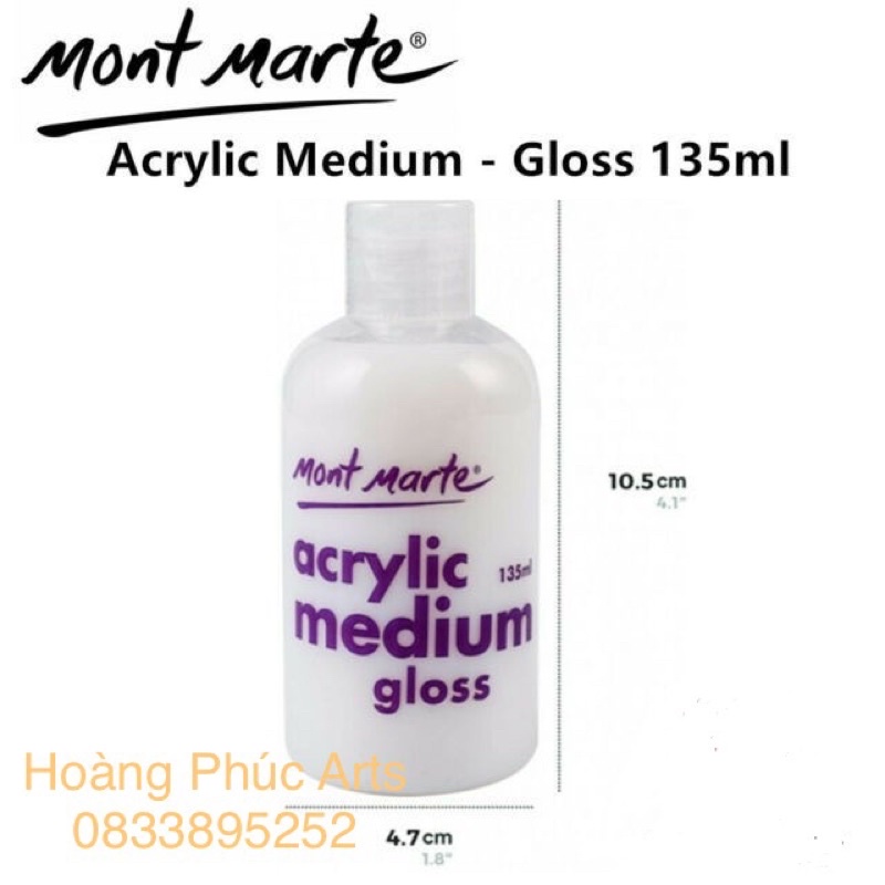 Dầu phủ bóng tranh, phủ bóng đất sét hãng Mont Marte 135ml