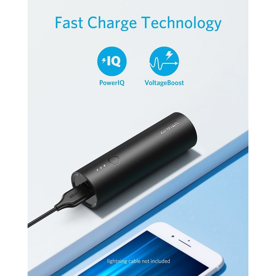 pin sạc dự phòng Anker cao cấp chính hãng PowerCore 5000mAh Portable Charger S Black