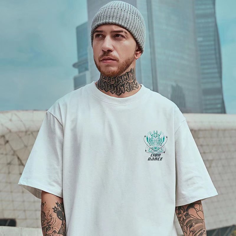 Áo Thun Dáng Rộng In Chữ Phong Cách Hip Hop Đường Phố Hàn Quốc Thời Trang Mùa Hè Cho Nam [M-8XL]