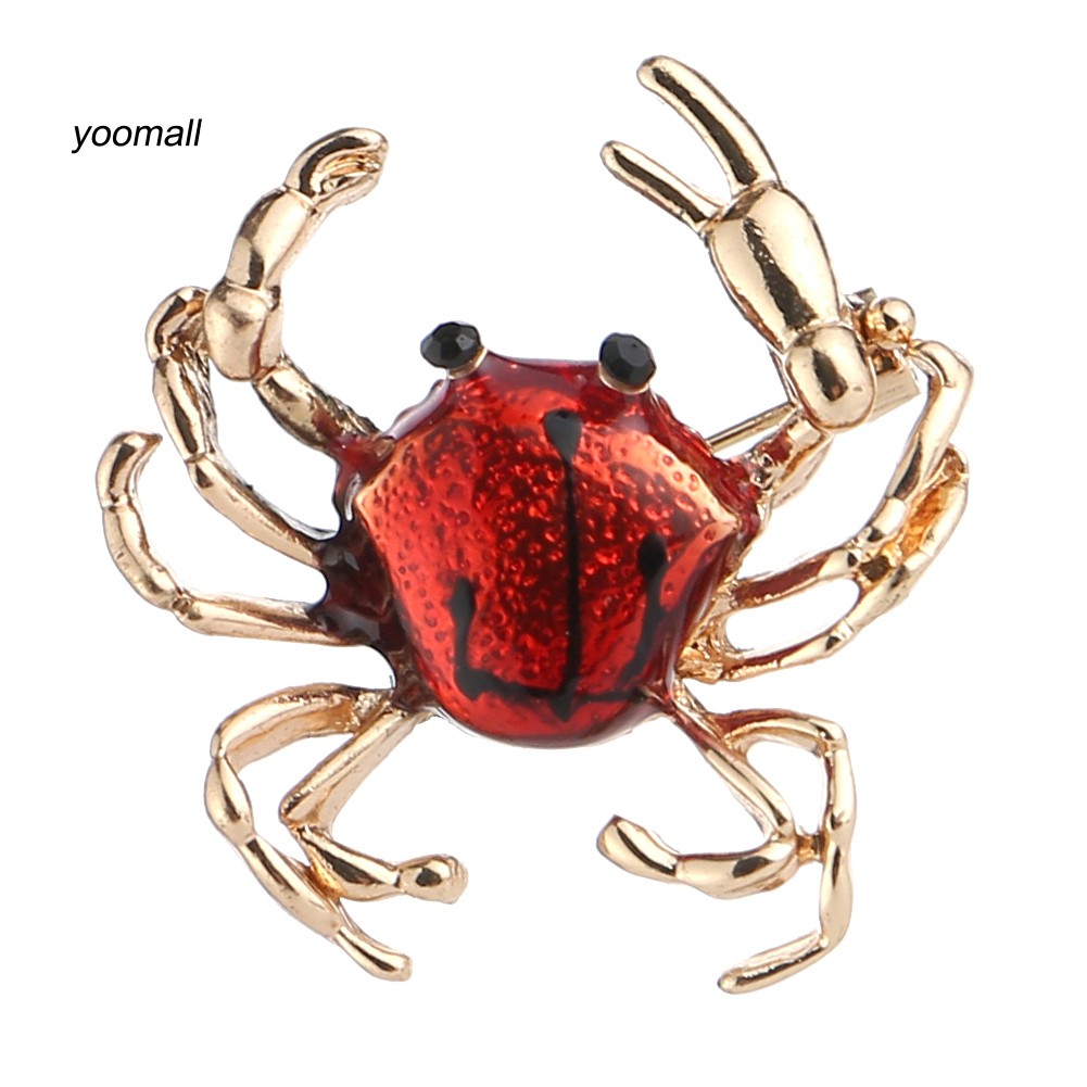 YOML✔Cute Women Crab Shape Enamel Brooch Pin Shirt Sweater Neck Clip Backpack Badge | BigBuy360 - bigbuy360.vn