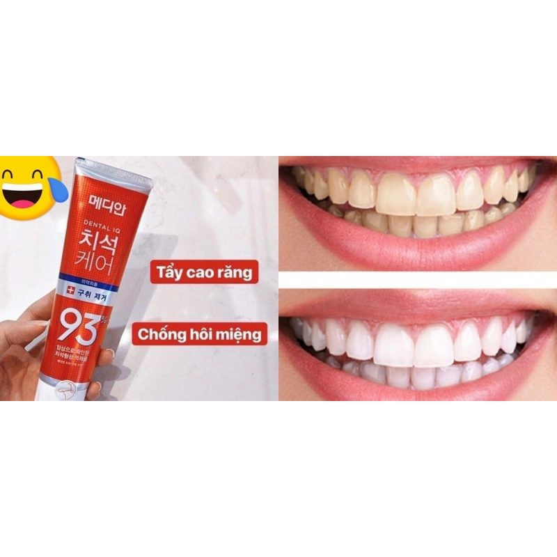 Kem đánh răng Median 93% Hàn Quốc đủ màu trắng, đỏ, xanh lá, xanh dương