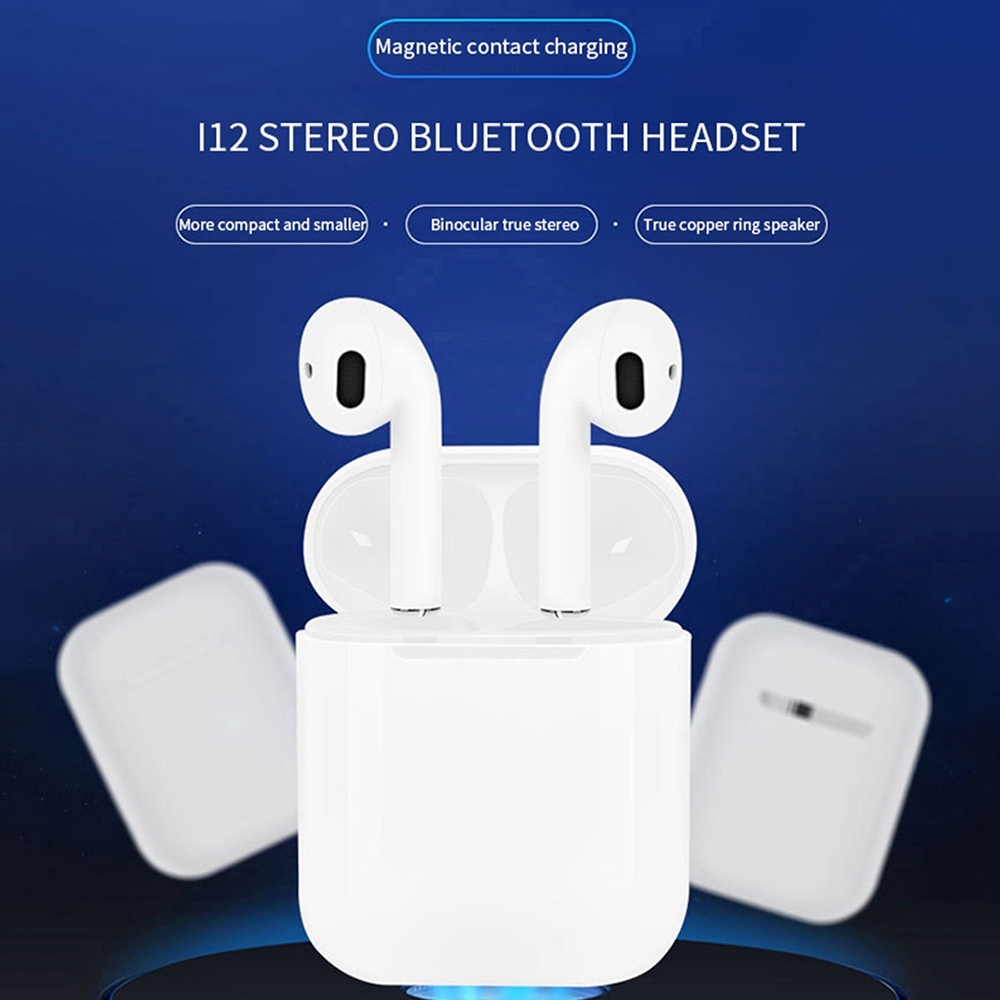 Tai nghe nhét tai không dây TWS-i12 Bluetooth 5.0 chất lượng Hifi