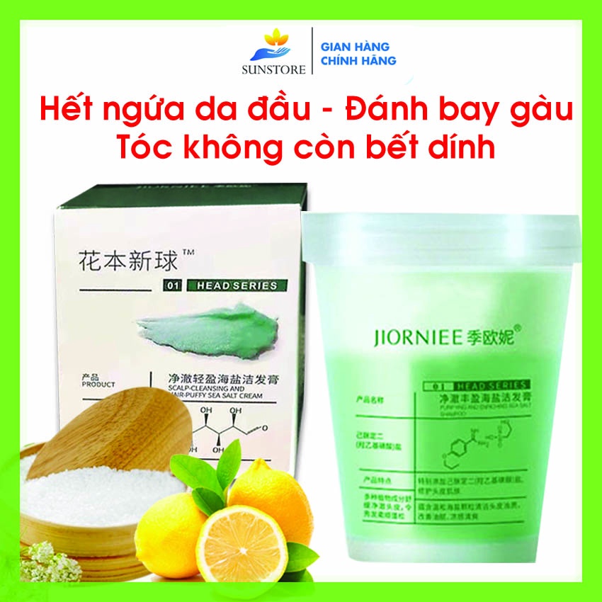 Tẩy tế bào chết da đầu và tóc JIORNIEE ngăn ngừa gàu giảm bết tóc 250g - SUN STORE