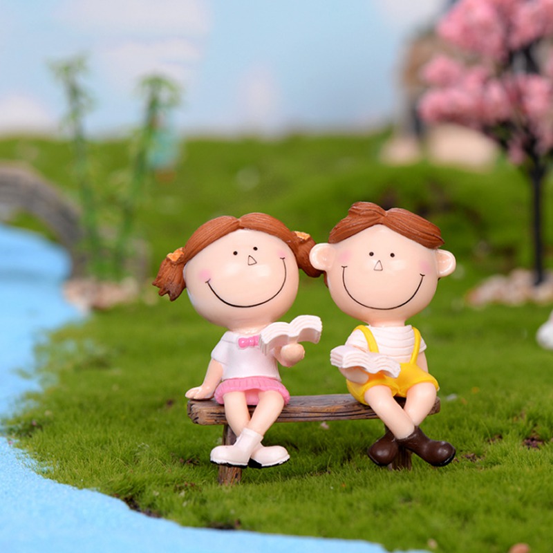 Set 2 Mô Hình Cặp Đôi Trang Trí Sân Vườn