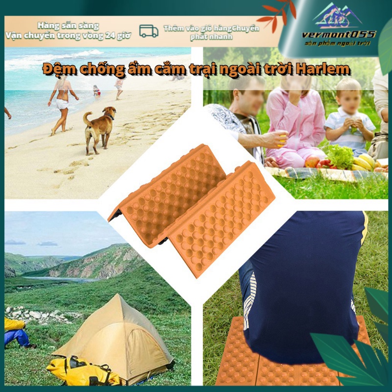 Hàng Hot Bọt có thể gập lại ngoài trời Đệm sân vườn không thấm nước Đệm ngồi cắm trại Thảm gấp di động Hàng giao ngayVermont055