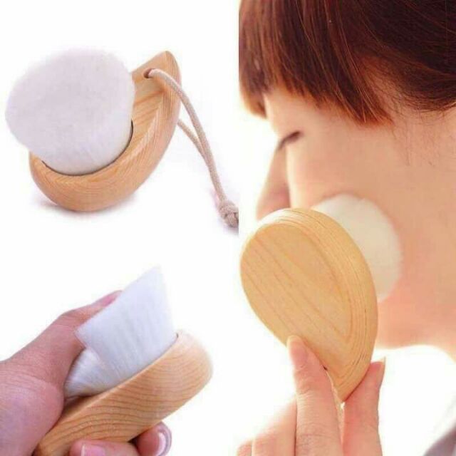 CỌ RỬA MẶT CÁN GỖ