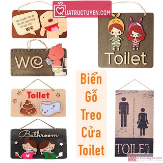 Biển treo cửa gỗ Toilet/Nhà tắm độc đáo nhiều mẫu