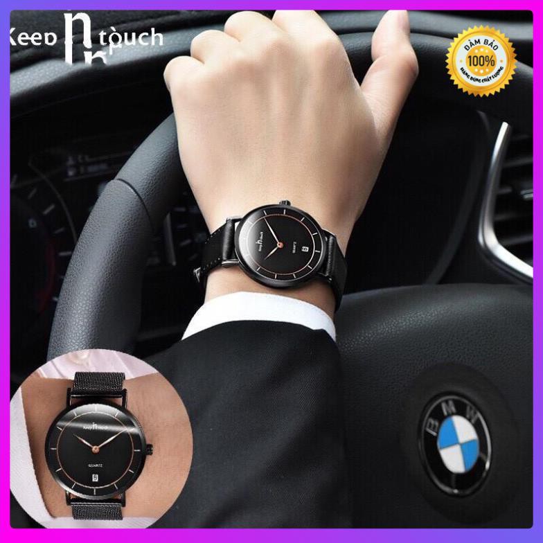 ĐỒNG HỒ NAM DÂY LƯỚI CAO CẤP THƯƠNG HIỆU KEEPNTOUCH (TẶNG KÈM HỘP , PIN DỰ PHÒNG VÀ PHỤ KIỆN THÂU DÂY) | BigBuy360 - bigbuy360.vn