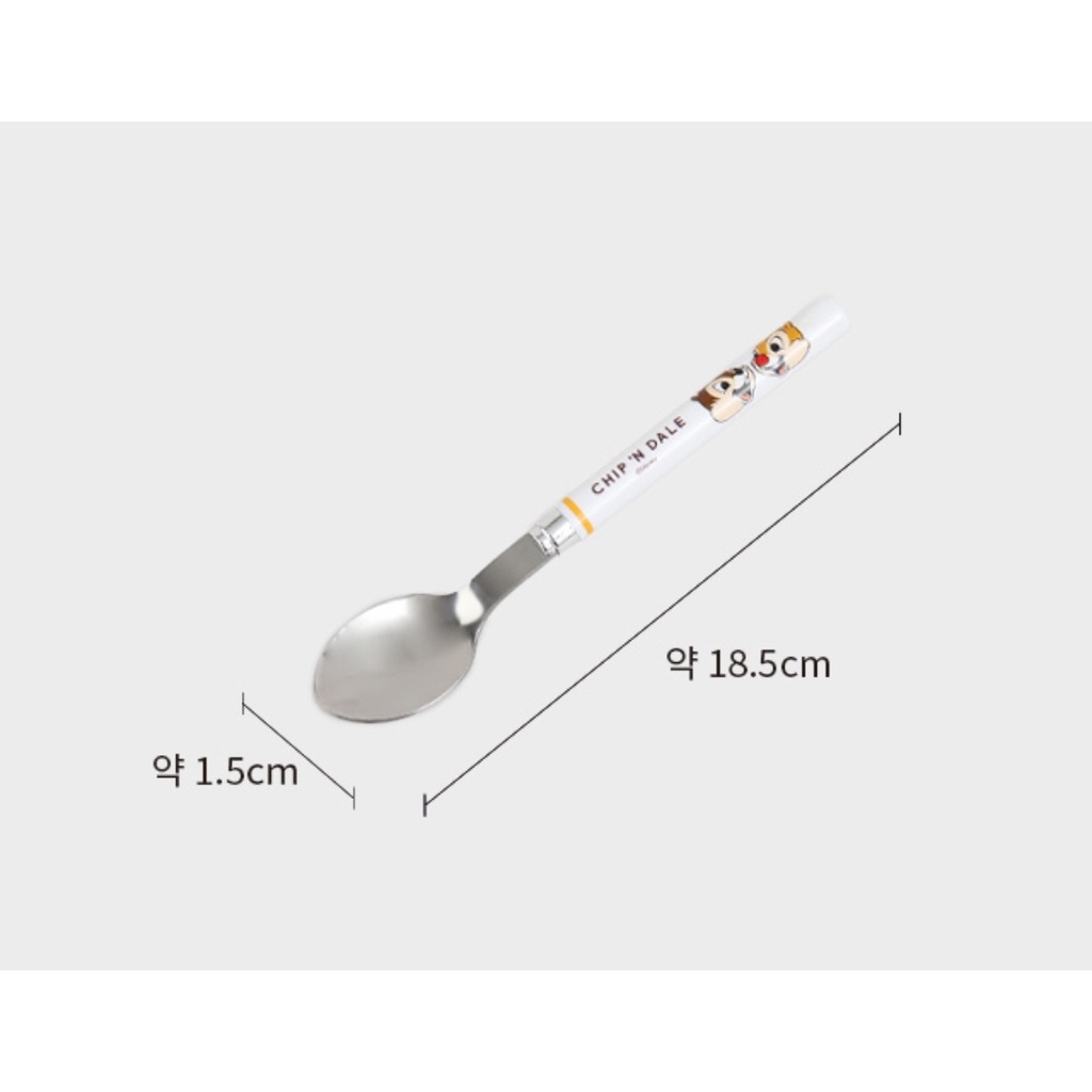 [DAISO Korea] Bộ Muỗng / Nĩa / Nĩa Ăn Tráng Miệng Bằng Thép Không Gỉ Chip &amp; Dale