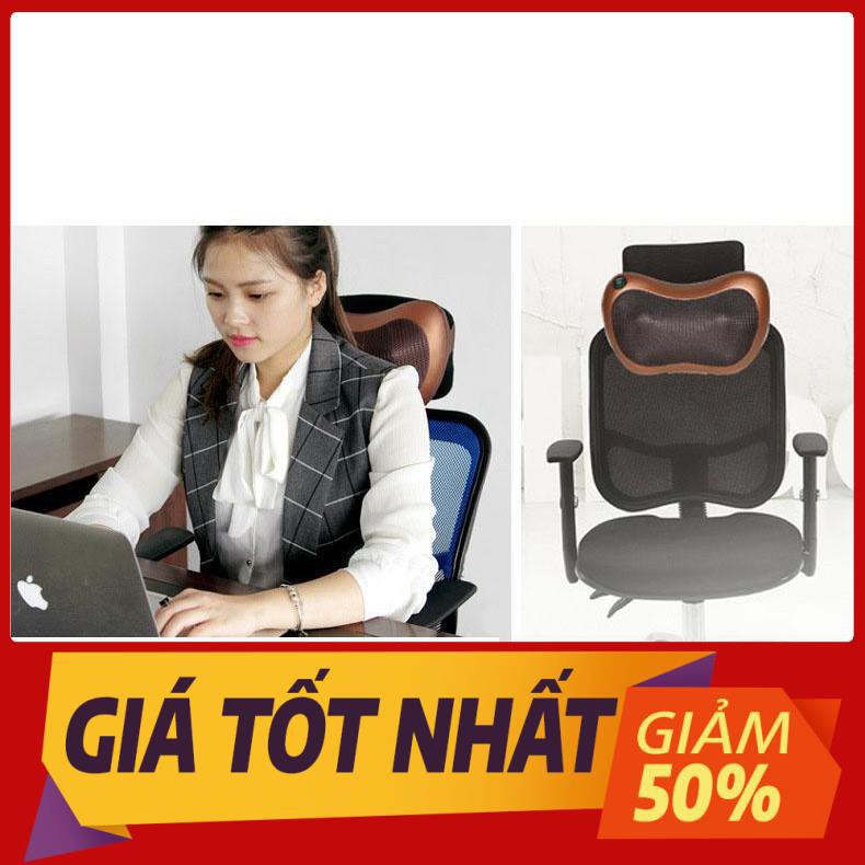 [ HÀNG CHÍNH HÃNG ] THAM RẺ THÌ ĐỪNG MUA Gối massage hồng ngoại 8 bi mát xa cao cấp