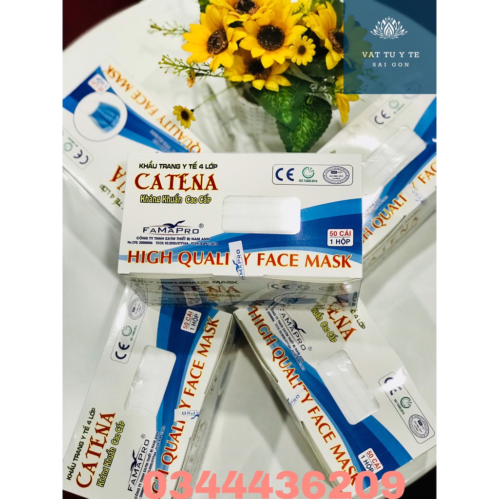 Khẩu Trang Y Tế 4 lớp CATENA Nam Anh