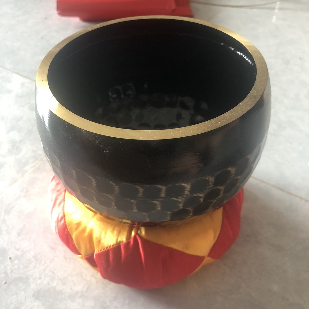 chuông mõ đài loan đen  8in - chuông vân lục giác