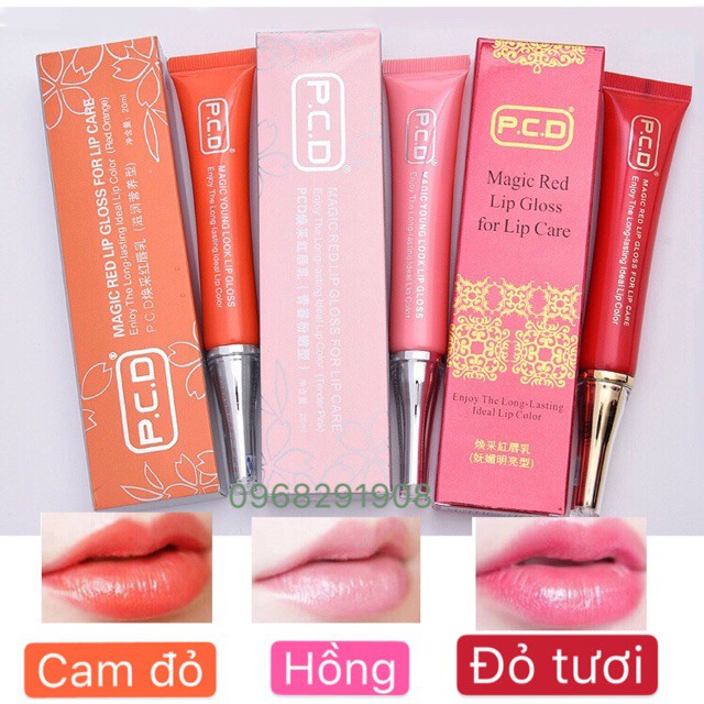 Dưỡng kích màu môi PCD Magic Red Lip Gloss for Lip Care