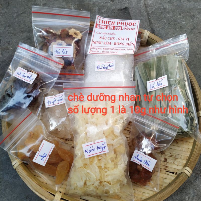 Chè dưỡng nhan - 17 nguyên liệu tự chọn chỉ 10g