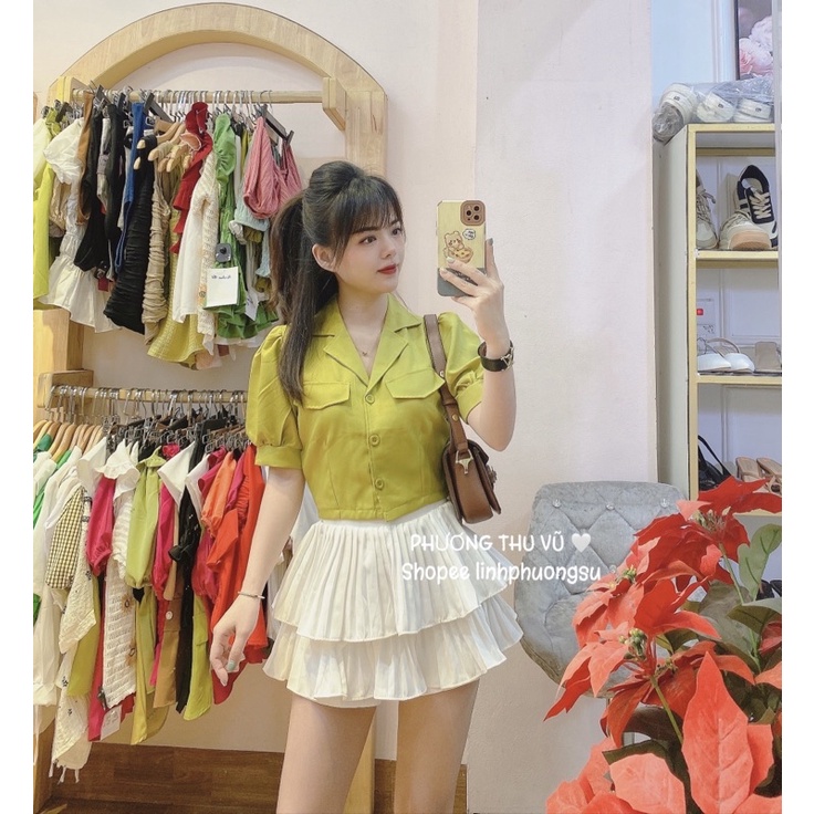 Áo Vest Blazer Dáng crotop Sang Chảnh Trẻ trung 🎀 FREESHIP🎀 sẵn nhiều màu | BigBuy360 - bigbuy360.vn