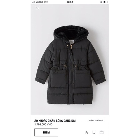 Áo Parka dáng dài bé gái