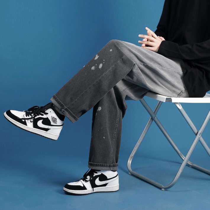 Quần jean ống rộng nam nữ wash màu xanh và xám đẹp mới hà nội hcm 7029 Pon.mens