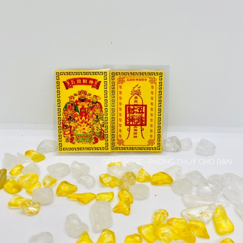 Ngũ Lộ Thần Tài Bản Ep Plastic siêu Bền, Mỏng - Để Ôp điện thoại, Ví tiền - Khai cung Tài, Mở cung Lộc