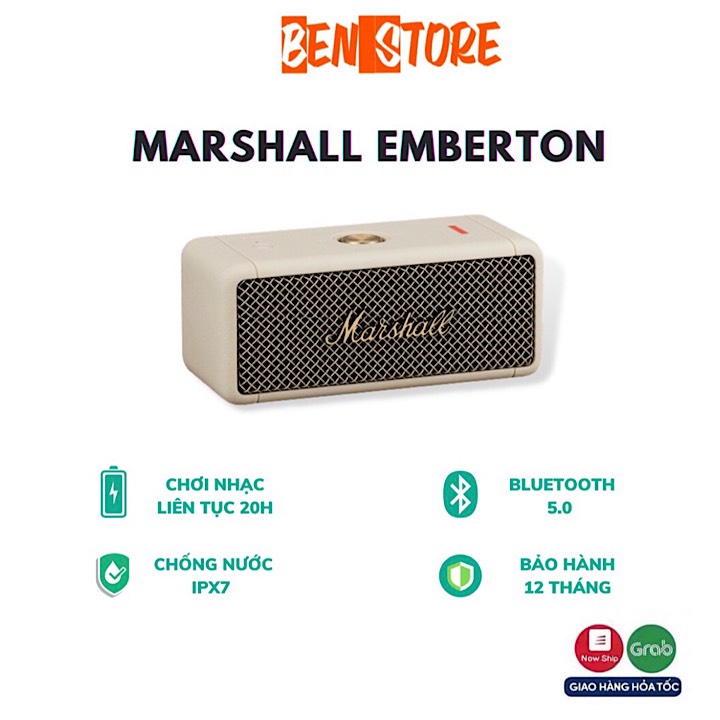 Loa Marshall Emberton, loa bluetooth âm thanh sối động, bass sâu.Hàng chính hãng - New 100%,Bảo hành 12 tháng-BENSTORE86