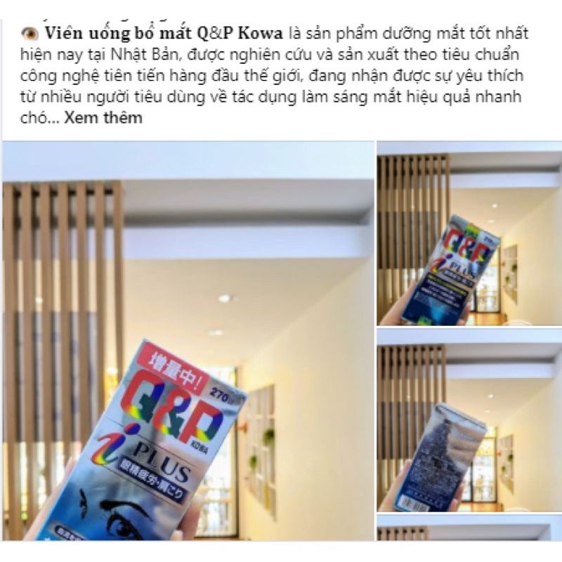 Viên Uống Bổ Mắt Q&P Kowa Nhật Bản_shopnhatlulu  Nhật Bản
