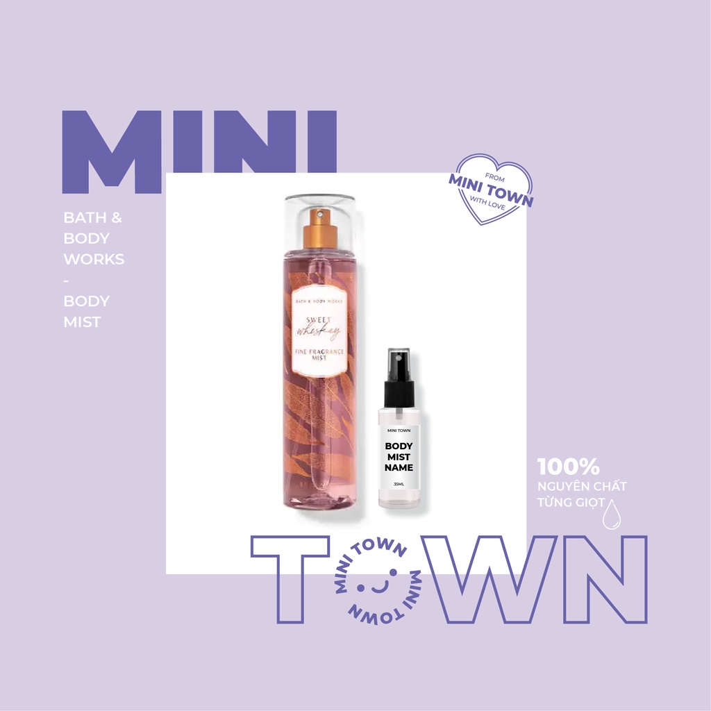 SWEET WHISKEY - Xịt Thơm Lưu Hương Toàn Thân Bath & Body Works Fine Fragrance Mist