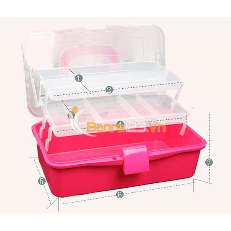 Hộp đựng thuốc gia đình đa năng 3 tầng