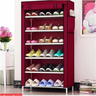 Tủ giày 6 tầng vải khung nhôm