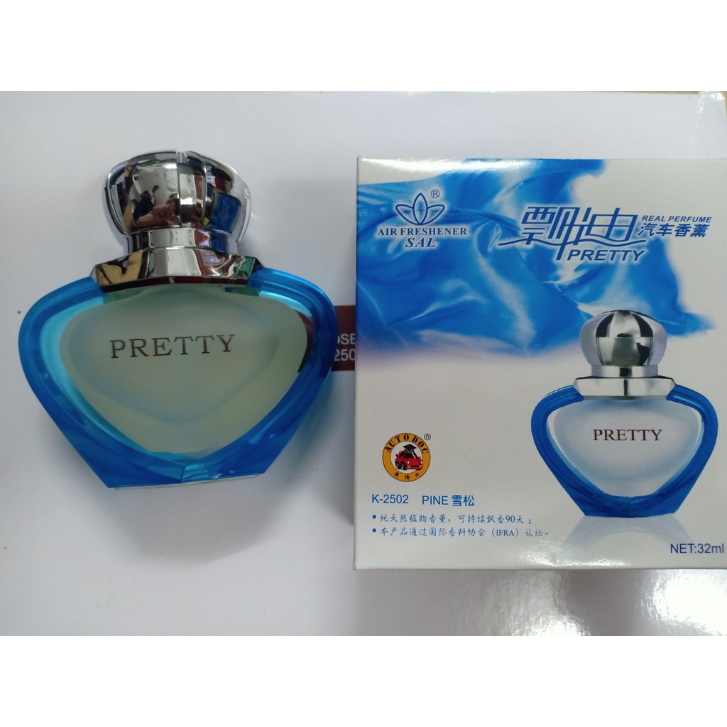 Nước hoa ô tô đặt taplo Pretty Hàn quốc thơm dịu nhẹ sang trọng dung tích 32ml