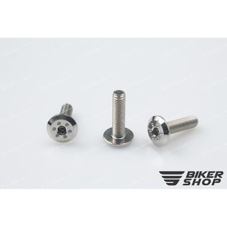Ốc lục giác dẹp bi 5x20 inox CNC