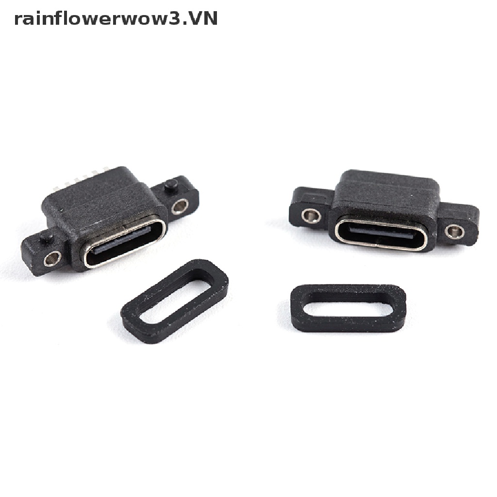 Bộ 2 Ổ Cắm Usb 3.1 Type-C 6 Pin SMD DIP Cho Cổng Sạc Nhanh PCB DIY