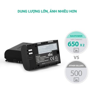 Bộ pin sạc RAVpower LP-E6 cho Canon
