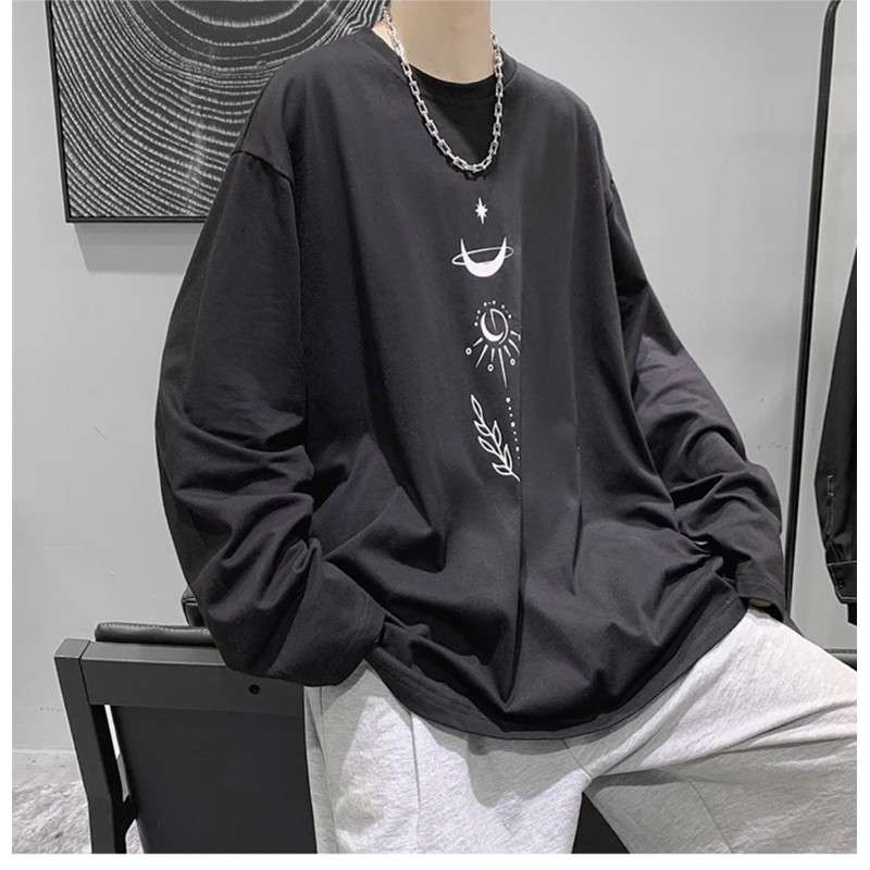 Áo Thun Tay Dài Ký Tự Ulzzang Unisex Form Rộng chonxanhstore | BigBuy360 - bigbuy360.vn