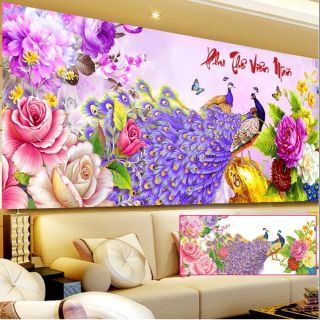 TRANH ĐÍNH ĐÁ CÔNG 150x70CM