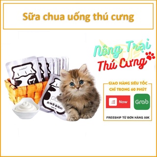 1 gói 50ml- Sữa chua uống thú cưng HỖ TRỢ TIÊU HOÁ CHÓ CHÓ MÈO BIẾNG ĂN