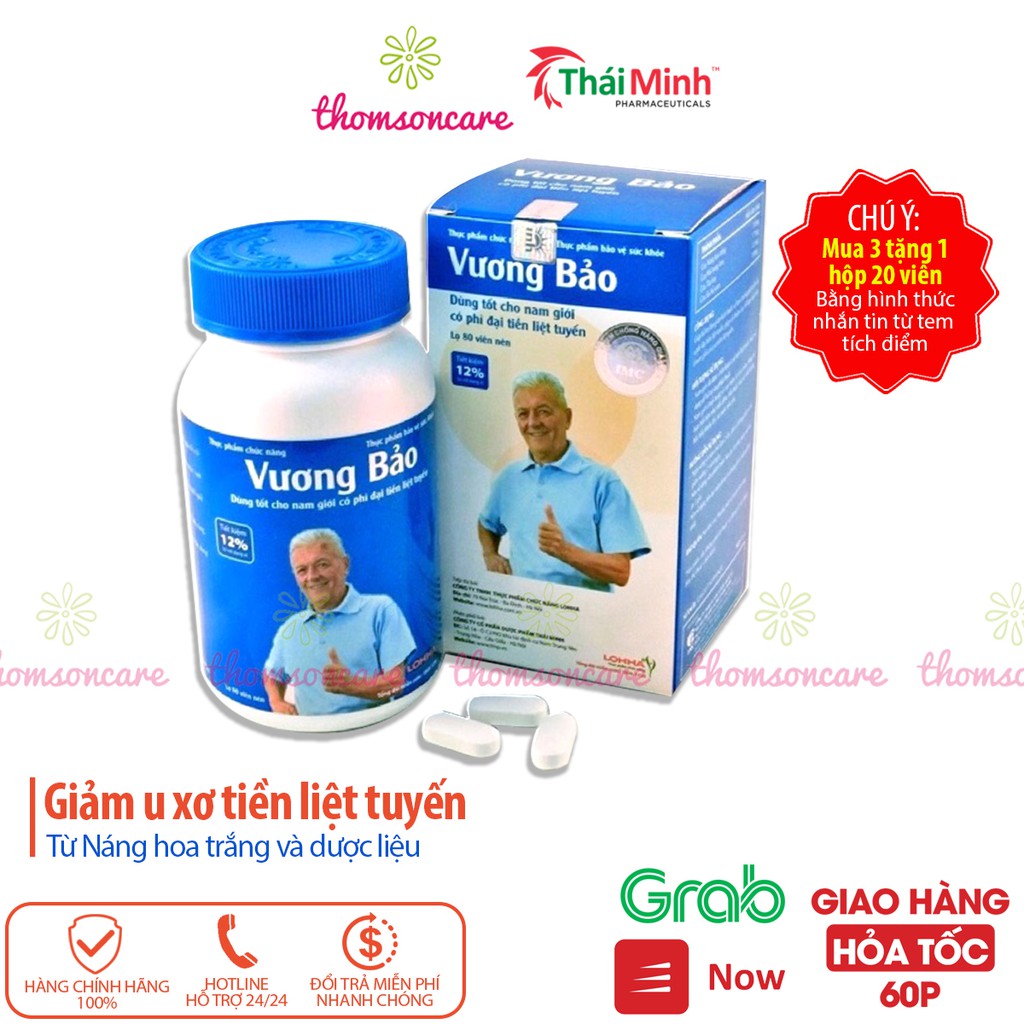 Vương bảo - Hỗ trợ giảm tiểu đêm - Có tem tích điểm Chính hãng