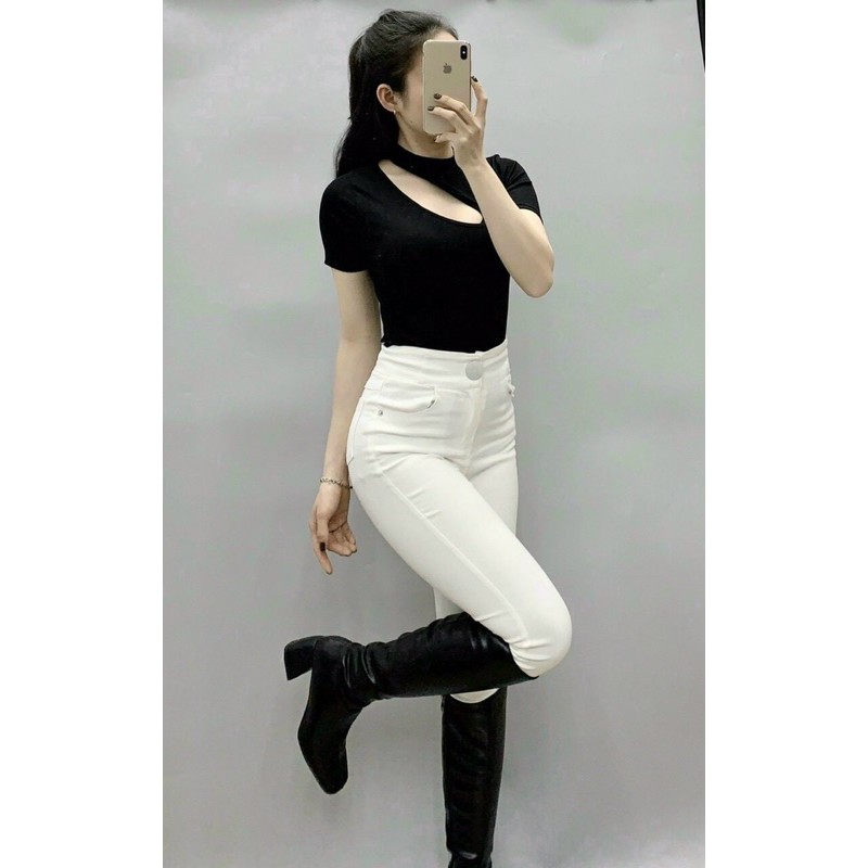 áo phông body zip khoét ngực