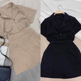 Set vest chân váy
